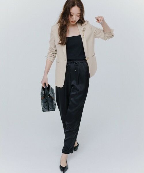 23区 / ニジュウサンク その他パンツ | 【洗える】ドレープサテン 2WAY ドロスト パンツ | 詳細1