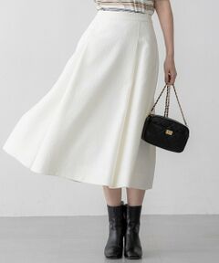 23区 / ニジュウサンク ミニ・ひざ丈スカート | 【洗える】ジオメトリックジャカード タックフレア スカート