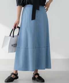 23区 / ニジュウサンク ミニ・ひざ丈スカート | 【洗える】ライトダンガリー フレア スカート