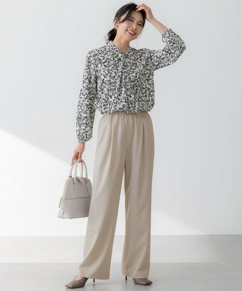 23区 / ニジュウサンク シャツ・ブラウス | 【洗える】シャドーリーフ プリント ブラウス | 詳細2