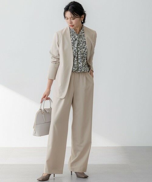 23区 / ニジュウサンク シャツ・ブラウス | 【洗える】シャドーリーフ プリント ブラウス | 詳細3