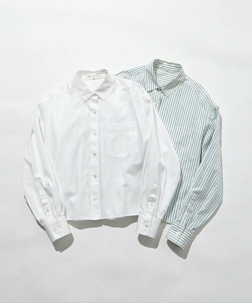 23区　【洗える】CANCLINI クロップド テントライン シャツ 23区 L(ニジュウサンク エル)の【洗える】CANCLINI クロップド