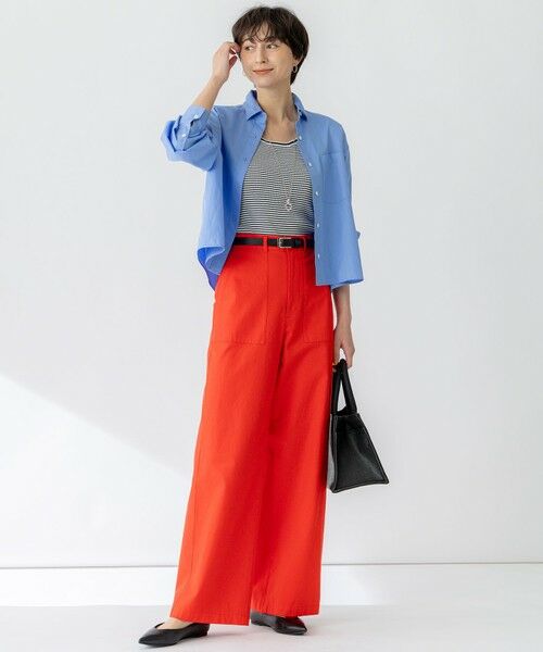 23区 / ニジュウサンク シャツ・ブラウス | 【洗える】CANCLINI クロップド テントライン シャツ | 詳細10