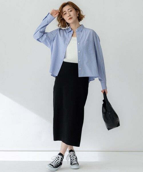 23区 / ニジュウサンク シャツ・ブラウス | 【洗える】CANCLINI クロップド テントライン シャツ | 詳細20