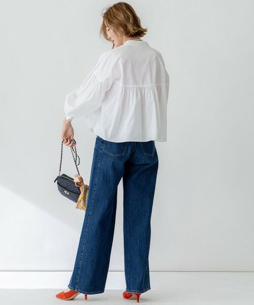 23区 / ニジュウサンク シャツ・ブラウス | 【洗える】CANCLINI ギャザー フレア ブラウス | 詳細3