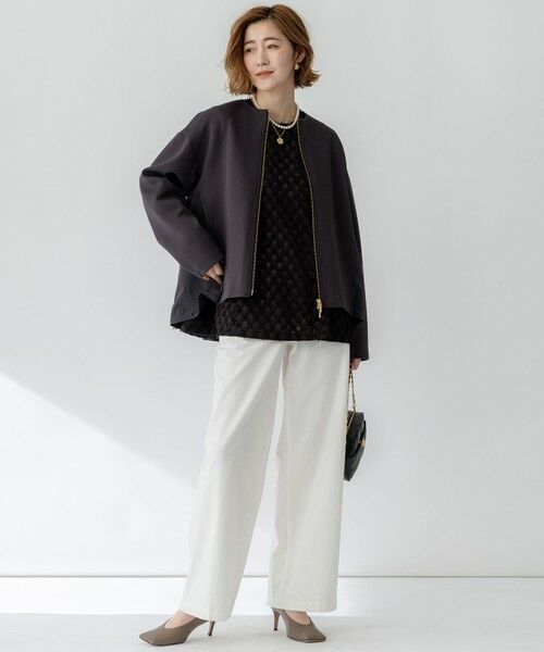 23区 / ニジュウサンク シャツ・ブラウス | 【洗える】シアーカットジャカード ブラウス | 詳細11