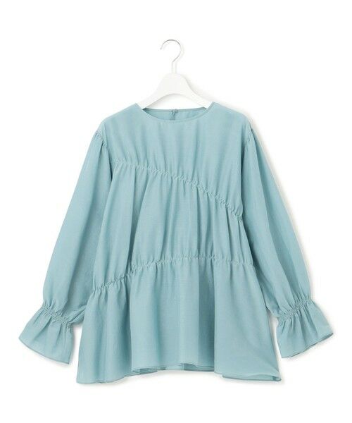 23区 / ニジュウサンク シャツ・ブラウス | 【洗える】シアーコットンシルク シャーリング デザイン ブラウス | 詳細14