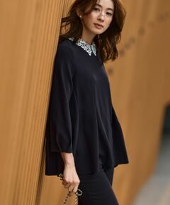 23区 / ニジュウサンク シャツ・ブラウス | 【VERYコラボ】トリアセダブルジョーゼット レース襟 ブラウス