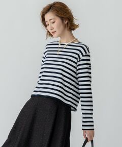 23区 / ニジュウサンク カットソー | 【CanCam４月号掲載/洗える】Armor-lux スムース バックボタン ボーダー カットソー