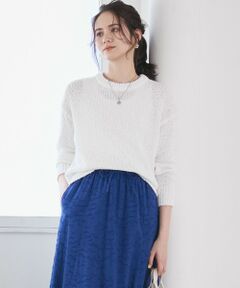 23区 / ニジュウサンク ニット・セーター | 【SLOW/一部店舗限定】リボンヤーン クルーネック ニット