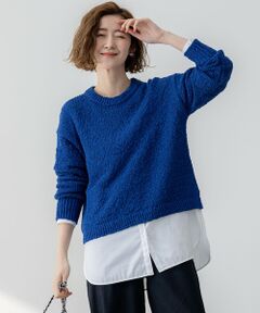 23区 / ニジュウサンク ニット・セーター | 【SLOW/一部店舗限定】リボンヤーン クルーネック ニット