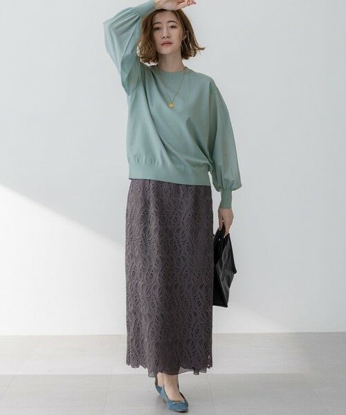 23区 / ニジュウサンク ニット・セーター | 【洗える】コンフォートストレッチ パフスリーブ ニット | 詳細10