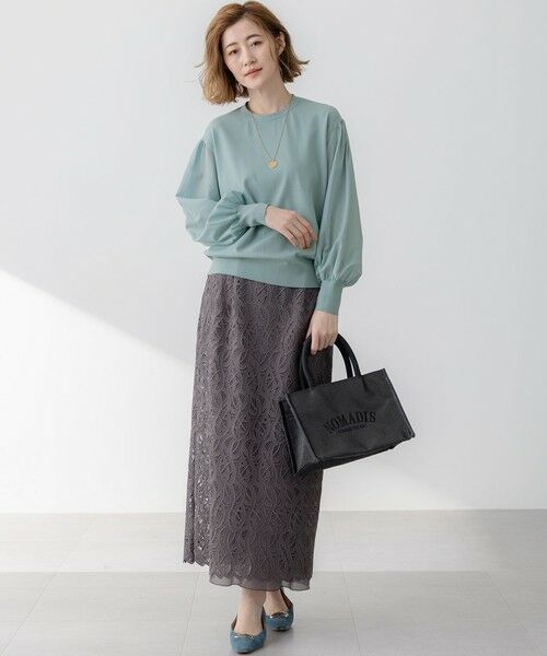 23区 / ニジュウサンク ニット・セーター | 【洗える】コンフォートストレッチ パフスリーブ ニット | 詳細9