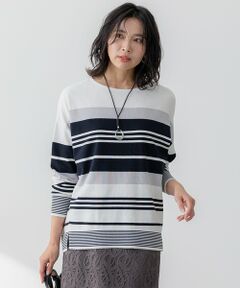 23区 / ニジュウサンク ニット・セーター | 【洗える】コットンポリエステルストレッチ オーバーサイズ ニット