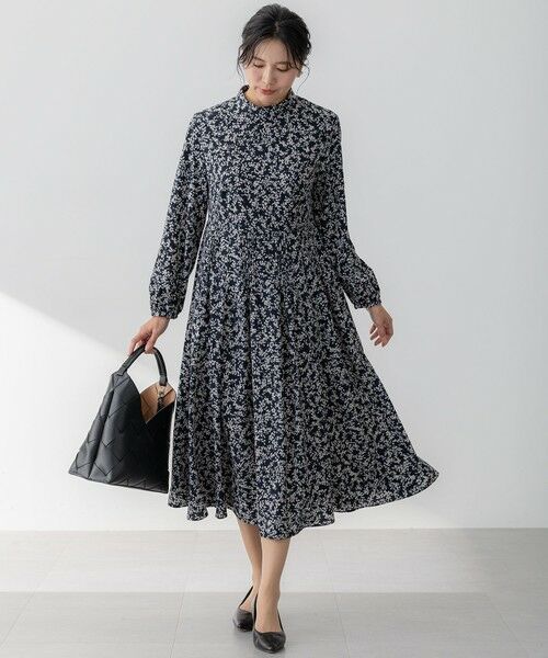 23区 / ニジュウサンク ロング・マキシ丈ワンピース | 【洗える】シャドーリーフプリント ワンピース | 詳細11