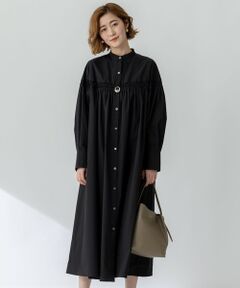 23区 / ニジュウサンク ロング・マキシ丈ワンピース | 【洗える】コンパクトライトクロス ピンタック ワンピース