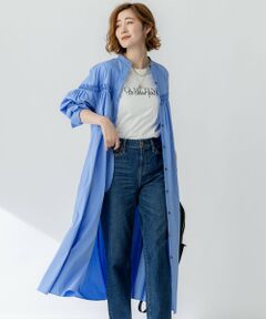 23区 / ニジュウサンク ロング・マキシ丈ワンピース | 【洗える】コンパクトライトクロス ピンタック ワンピース