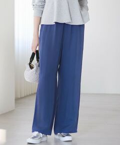 23区 / ニジュウサンク その他パンツ | 【SLOW/一部店舗限定】キュプラフィブリルクロス サイドライン ワイドパンツ