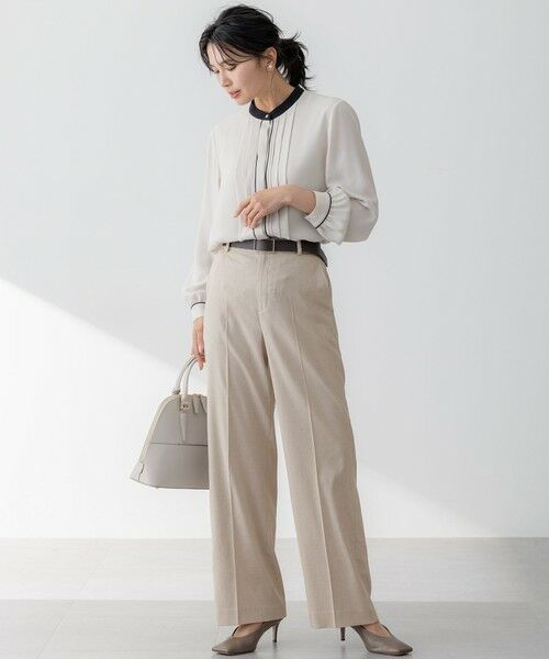 23区 / ニジュウサンク その他パンツ | 【セットアップ対応/防シワ性/洗える】アイアスマットストレッチ セミワイド パンツ | 詳細1