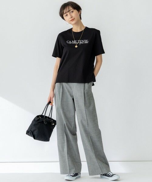 23区 / ニジュウサンク その他パンツ | 【セットアップ対応/洗える】スラブツイードストレッチ ワイド パンツ | 詳細6