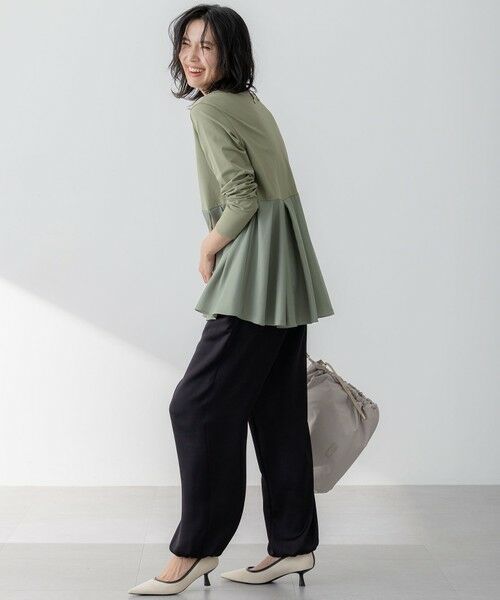 23区 / ニジュウサンク その他パンツ | 【防シワ性/吸水速乾】ジョーゼットサテン ジョグパンツ | 詳細3