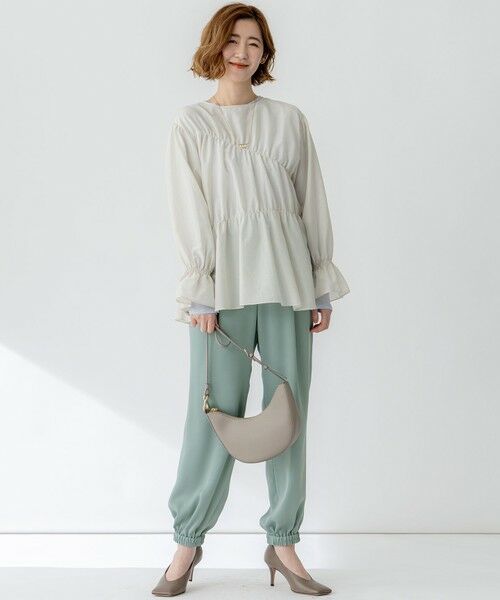 23区 / ニジュウサンク その他パンツ | 【防シワ性/吸水速乾】ジョーゼットサテン ジョグパンツ | 詳細11