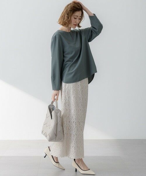 23区 / ニジュウサンク ミニ・ひざ丈スカート | 【洗える】ジオメトリックレース Iライン スカート | 詳細27