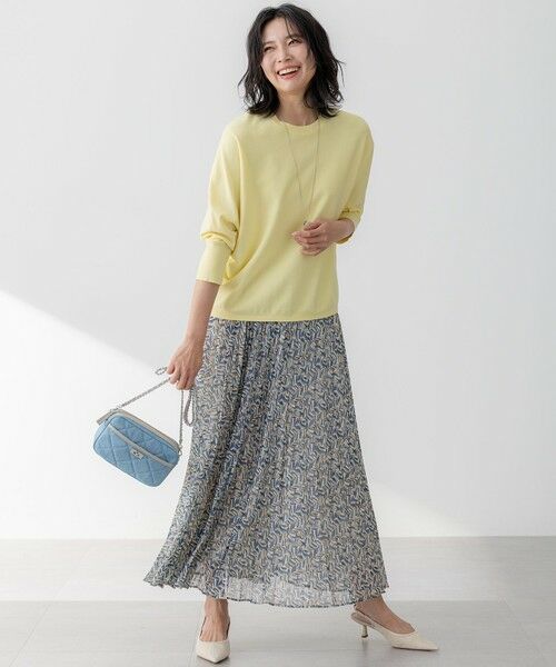 23区 / ニジュウサンク ロング・マキシ丈スカート | 【洗える】シアーヘリンボーンプリント プリーツ スカート | 詳細9