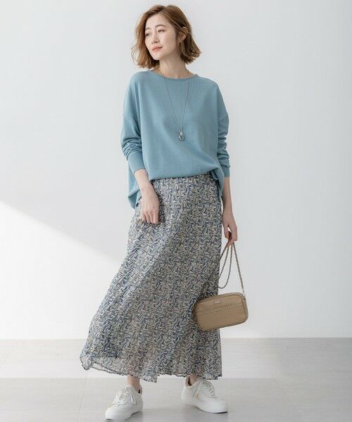 23区 / ニジュウサンク ロング・マキシ丈スカート | 【洗える】シアーヘリンボーンプリント プリーツ スカート | 詳細12