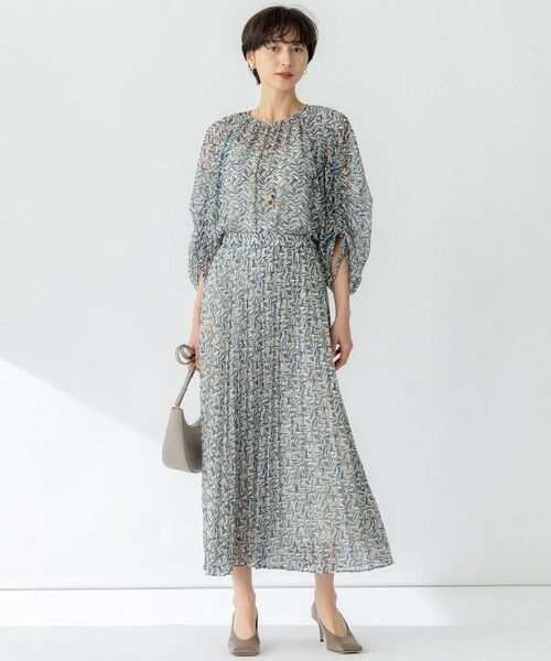 23区 / ニジュウサンク ロング・マキシ丈スカート | 【洗える】シアーヘリンボーンプリント プリーツ スカート | 詳細6