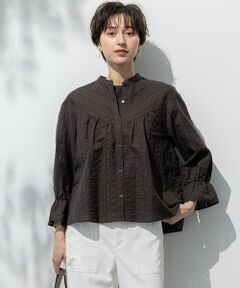 23区 / ニジュウサンク シャツ・ブラウス | 【洗える】カラミ ストライプ  切り替え ブラウス