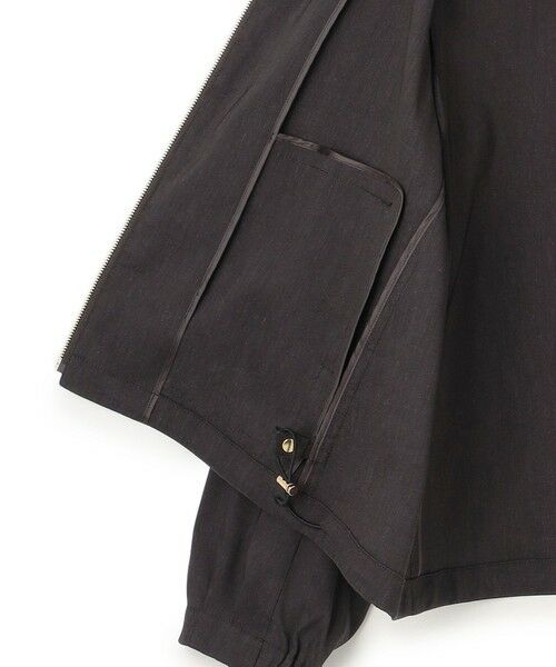 セール】 【洗える】リネンレーヨンストレッチ ブルゾン