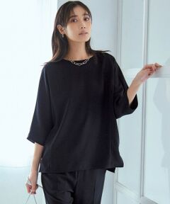 23区 / ニジュウサンク カットソー | 【吸水速乾/UVカット/接触冷感】ストレッチジョーゼット ドルマン カットソー