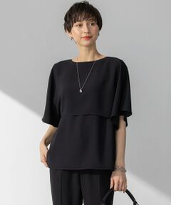 23区 / ニジュウサンク カットソー | 【吸水速乾/UVカット/接触冷感】ストレッチジョーゼット  ケープデザイン カットソー