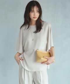 23区 / ニジュウサンク カットソー | 【吸水速乾/UVカット/接触冷感】ストレッチジョーゼット  ケープデザイン カットソー