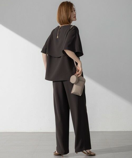 23区 / ニジュウサンク カットソー | 【新色追加】ストレッチジョーゼット  ケープデザイン カットソー | 詳細20