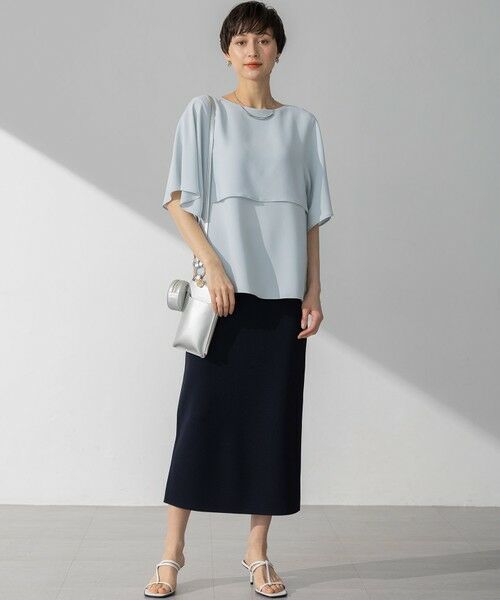 23区 / ニジュウサンク カットソー | 【新色追加】ストレッチジョーゼット  ケープデザイン カットソー | 詳細26