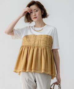 23区 / ニジュウサンク カットソー | 【WEB&一部店舗限定カラーあり】オーガンジービスチェコンビ カットソー