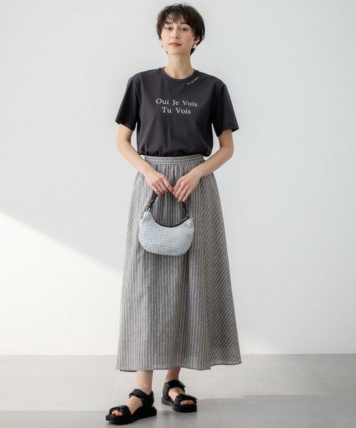 23区【新品タグ付き、洗える】カラーロゴ Tシャツホワイト系38 セール】【洗える】カラーロゴ Tシャツ（Tシャツ/カットソー