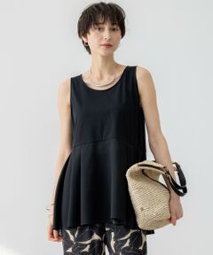 23区 / ニジュウサンク タンクトップ | 【洗える】ナチュラルコットンベア タフタコンビ タンクトップ