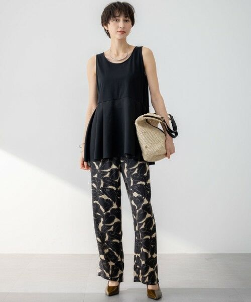 23区 / ニジュウサンク タンクトップ | 【洗える】ナチュラルコットンベア タフタコンビ タンクトップ | 詳細10