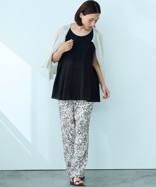 23区 / ニジュウサンク タンクトップ | 【洗える】ナチュラルコットンベア タフタコンビ タンクトップ | 詳細15