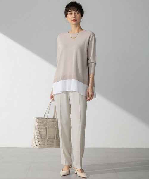 23区 / ニジュウサンク ニット・セーター | 【洗える】レーヨンポリエステルストレッチ シャツコンビ ニット | 詳細1