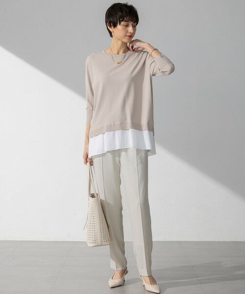 23区 / ニジュウサンク ニット・セーター | 【洗える】レーヨンポリエステルストレッチ シャツコンビ ニット | 詳細2