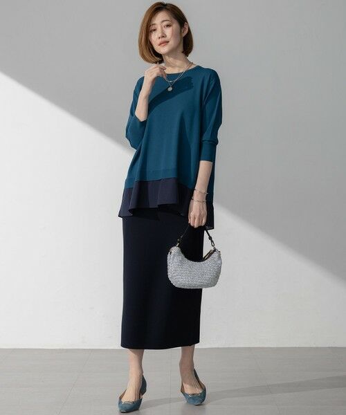 23区 / ニジュウサンク ニット・セーター | 【洗える】レーヨンポリエステルストレッチ シャツコンビ ニット | 詳細3