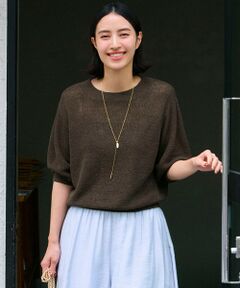 23区 / ニジュウサンク ニット・セーター | 【洗える】ピュアリネン パフスリーブ ニット
