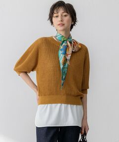 23区 / ニジュウサンク ニット・セーター | 【洗える】ピュアリネン パフスリーブ ニット