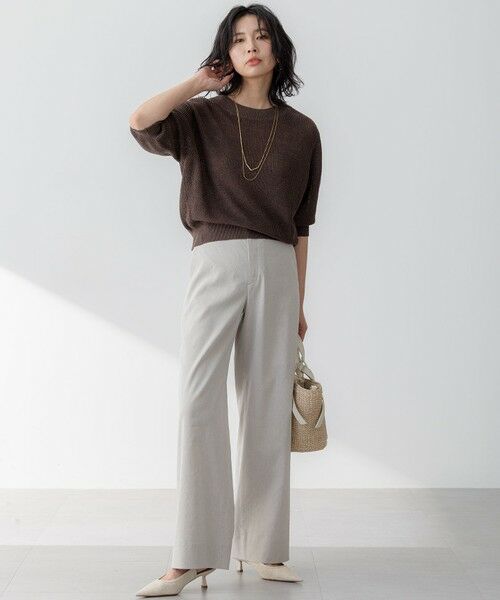 23区 / ニジュウサンク ニット・セーター | 【洗える】ピュアリネン パフスリーブ ニット | 詳細7