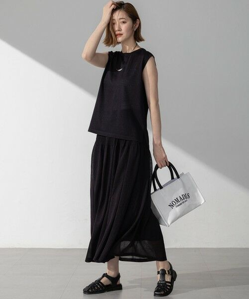 23区 / ニジュウサンク ニット・セーター | 【CanCam10月号掲載/新色追加】シャイニーシアー ノースリーブ ニット | 詳細6