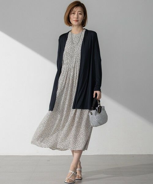 23区 / ニジュウサンク ロング・マキシ丈ワンピース | 【接触冷感/吸水速乾/洗える】ペインティングプリント ワンピース | 詳細3